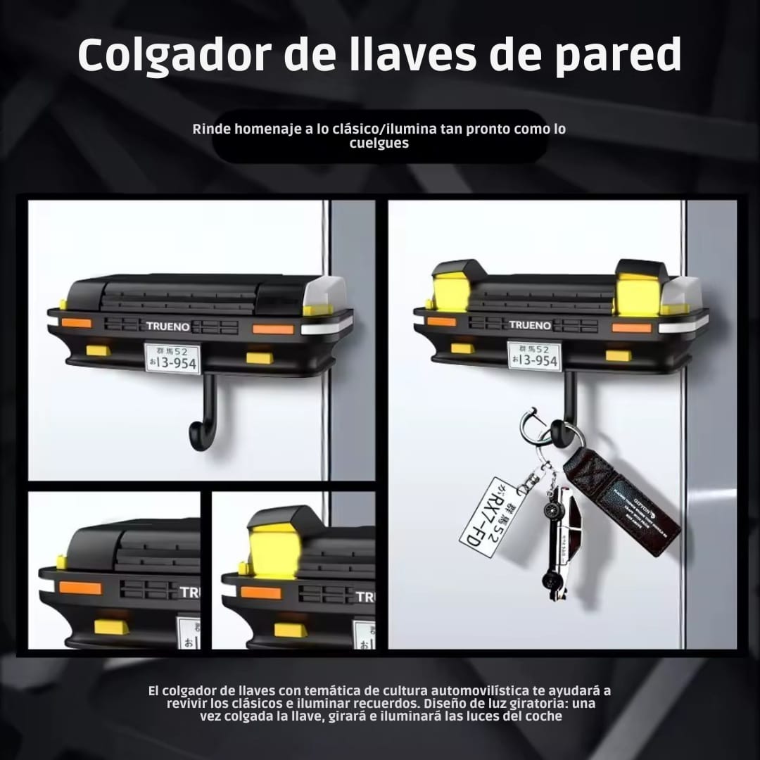 Llavero de pared AE86 Trueno con luces LED